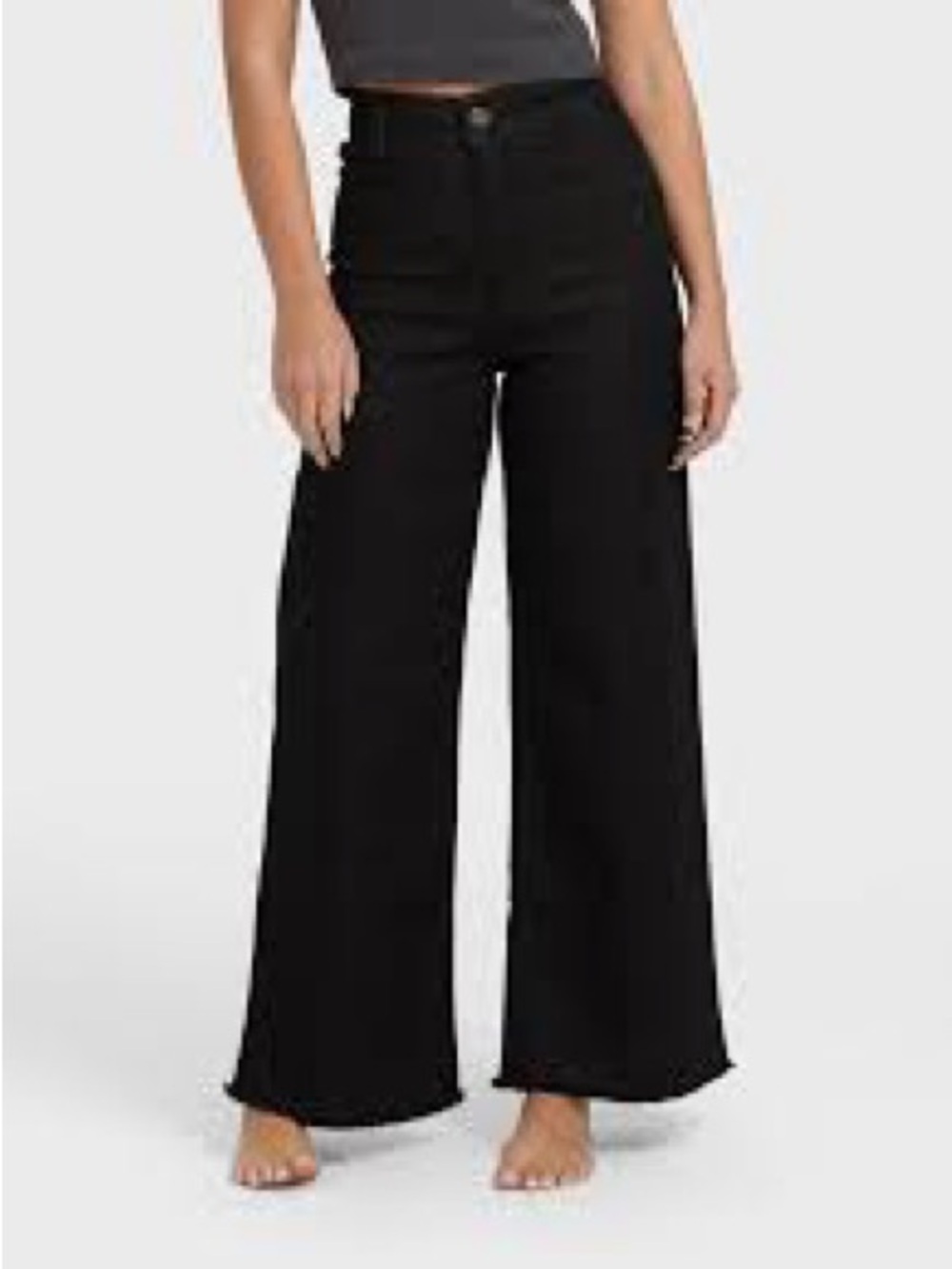 Billabong Free Fall Black High-Waist Wide-Leg Jeans - Picture 4 of 11